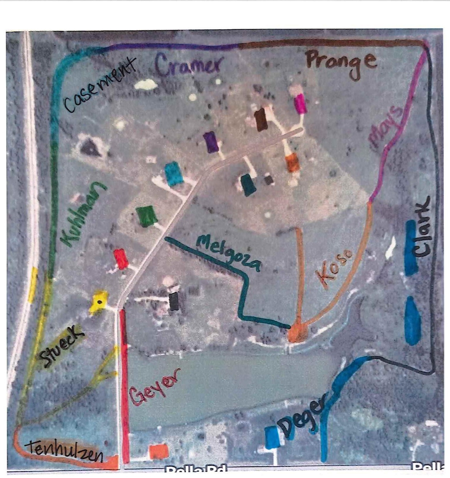 Mowing assignment map for Iron Horse Acres